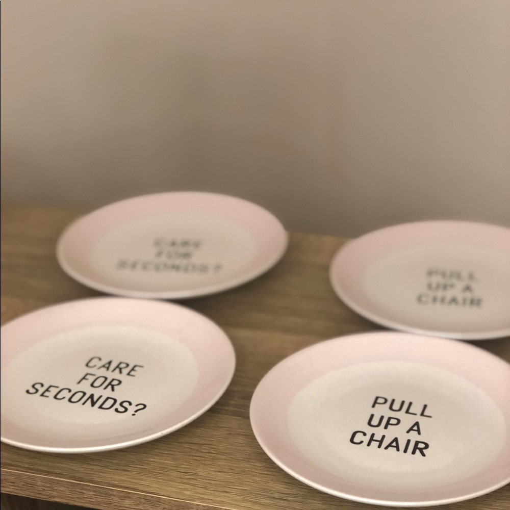 Kate Spade  set of 4 Blush Tidbit  Plates New
